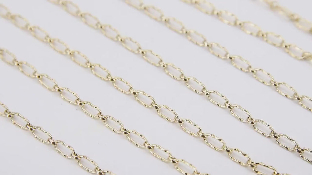 14 K Gold Filled Paper Clip Chains, 14 20 Nugget Long and Short Chain CH# 708, Paperclip and Rolo