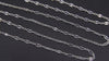 925 Sterling Silver Bar Chain, Silver Long and Short Sequin 2.3 mm Chain CH #829, Unfinished Flat Drawn Chains