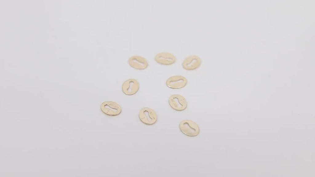 14 K Gold Filled Necklace Ends, 4 Pc 14 20 Quality Oval Tags # 2273, Stamped 4 mm Finishing Tags