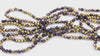 Black and Gold Beads,  Plated Titanium Black and Gold Beads BS #21, 6 x 8 or 5 x 6 mm 15.3 inch Strands