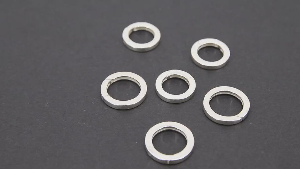 925 Sterling Silver Round Push Clasp, 14 mm 16 mm Silver Round Shaped # 2281, 2 Size Clip Connectors