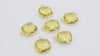 Citrine Square Charms, 12 mm Gold Gemstone Charms #3001, Sterling Silver