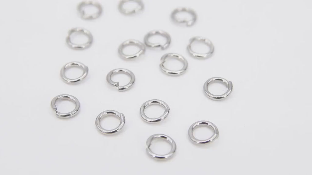 Stainless Steel Silver Jump Rings, Open Snap Close Rings #2384, 6 mm 7 mm 8 mm Strong