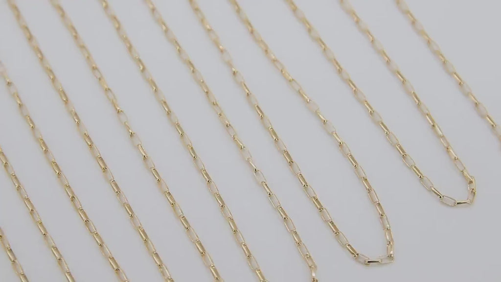 14 K Gold Filled Rolo Chains, 14 20 Unfinished By The Foot CH #767, 3.5 mm Oval 1.4 mm Thick Rolo Chain