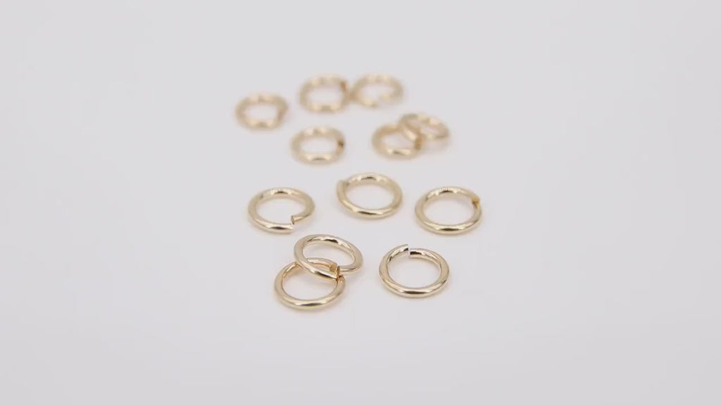 14 K Gold Filled Jump Rings, 4.0 or 4.5mm 19 gauge OR 5mm, 6mm