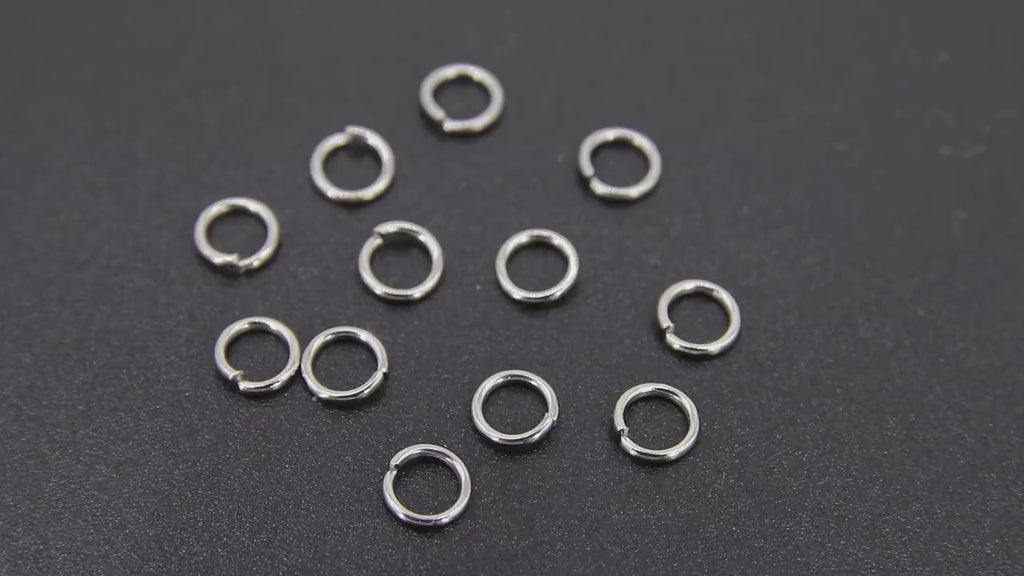 Stainless Steel Silver Jump Rings, Open Snap Close Rings #2385, 6 mm Strong