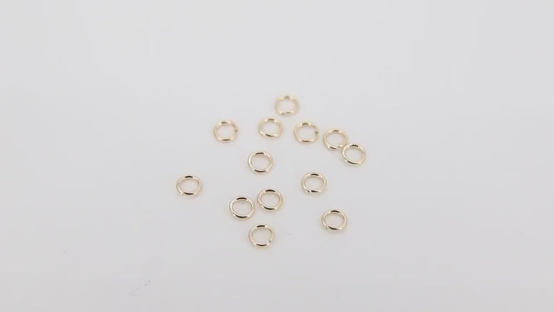 14 K Gold Filled Jump Rings, 2.3, 2.5 or 3.0 mm Open Snap Close Rings # 3315