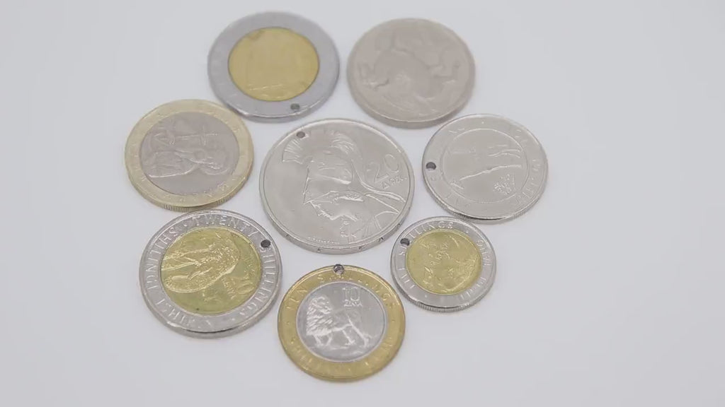 Silver Coin Necklace, 925 Sterling Silver Medallion Toggle Wrap Necklace, Rectangle Chain