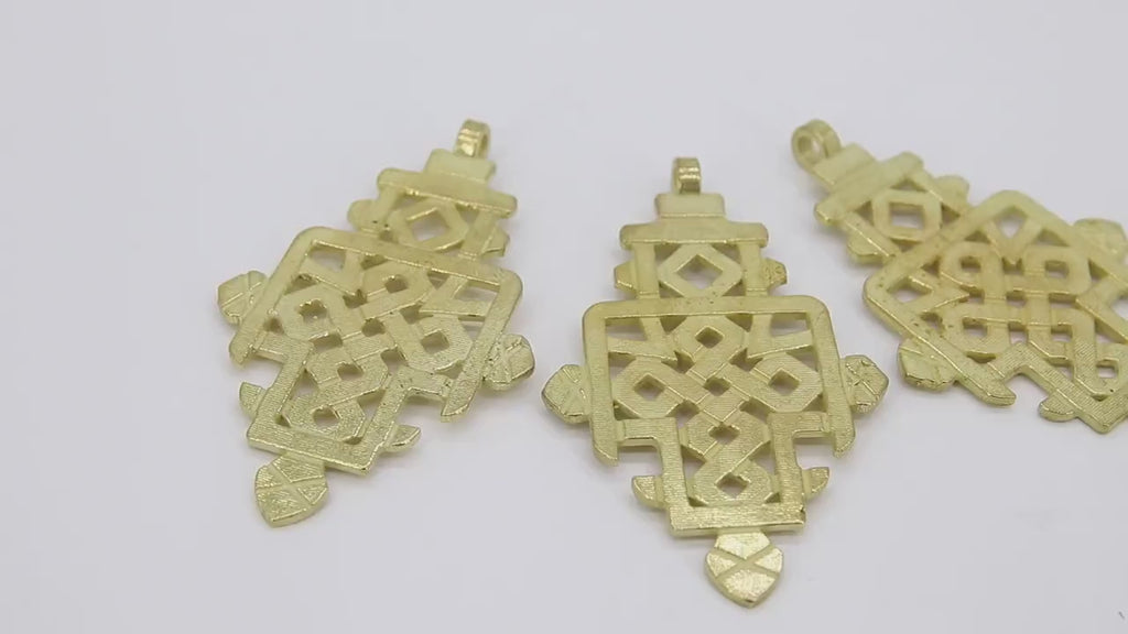 Brass Ethiopian Coptic Cross, Large African Cross Pendant #2037, Brass  Necklace