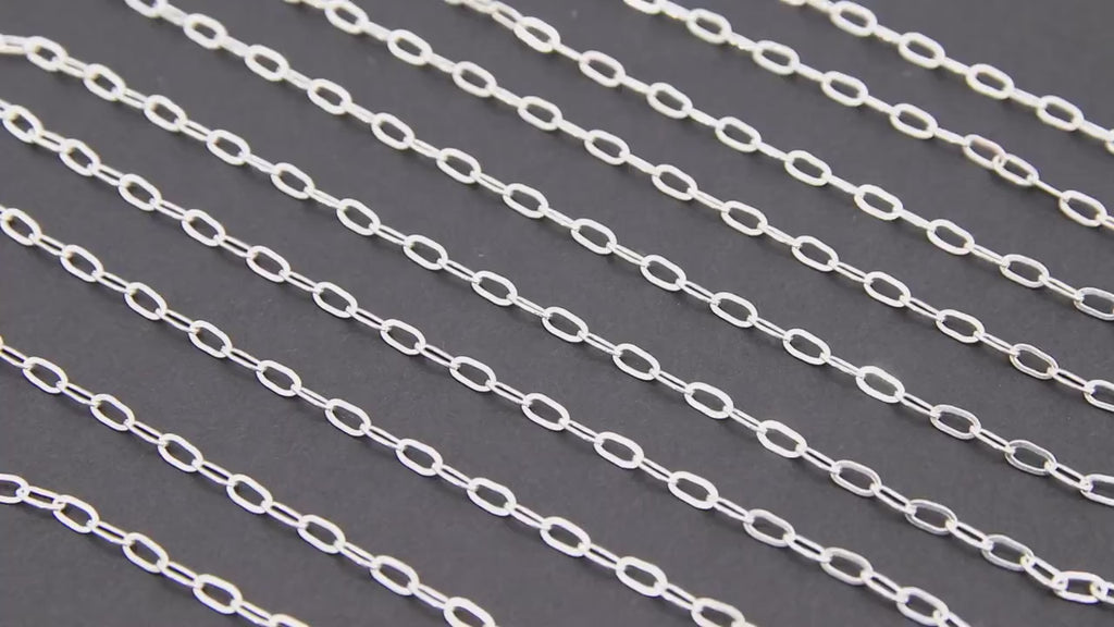 925 Sterling Silver Paper Clip Chain, 4.5 mm Unfinished Chain, Soldered Flat Chains