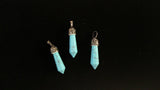Zircon Cap Natural Turquoise Charms, Pendulum Gemstone, Rhinestone Bead Cap