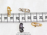 Silver Lobster Clasp, Small CZ Micro Pave Claw, Double Sided Tiny Claw #29