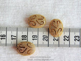 Egg Beads, Gold Oval Beads 11 x 15 mm, CZ Micro Pave Beads *Elegant* Filigree Focal Bead Spacers