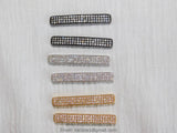 CZ Micro Pave Bracelet Bar Connectors, Large Hole Charm Bars, Rose, Silver, Gold, Black Jewelry Findings - A Girls Gems