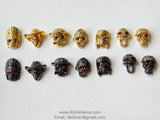 CZ Micro Pave Skeleton Bead, 2 pcs Skull Head Focal Beads #962, Cowboy