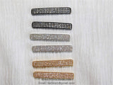 CZ Micro Pave Bracelet Bar Connectors, Large Hole Charm Bars, Rose, Silver, Gold, Black Jewelry Findings - A Girls Gems