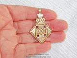 Ethiopian Cross Pendant, Gold Brass Coptic Cross 30 x 47 mm, African Cross for Necklaces