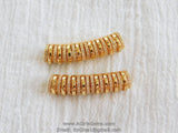CZ Micro Pave Bar Tube for Bracelets, Gold Big Hole Tube Beads, Large Hole Bracelet Spacer Focal Charms