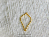 Brushed Gold Marquis Arrowhead Charm, 10 PCS Teardrop Brushed Gold Pendants 18x30 mm Frame, DIY Earrings Connectors