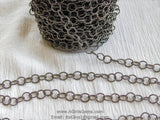 Large Link Chain, 10 mm Textured Round Necklace Chain CH #149