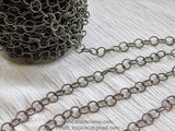 Large Link Chain, 10 mm Textured Round Necklace Chain CH #149