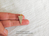 CZ Pave Triangle Arrow Charm, Gold Cubic Zirconia Arrowhead Pendants for Bracelet Necklace