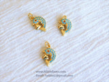 Turquoise Blue Dolphin Charm Pendant Gold Plated Fish Marine Animal Charm Connector Pendant Bracelet Necklace AGGSM267