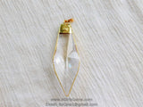 French Crystal Soldered Pendant Gold/Black Chandelier Crystal *Spear Point Icicle* Glass Crystals Pendants - A Girls Gems
