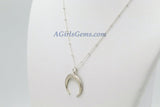 Sterling Silver Double Horn Necklace
