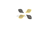 Small Teardrop Charms, CZ Micro Pave Marquis Charms in Gold or Gunmetal Black Plated, Size - 10 x 18 mm