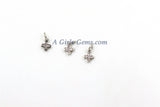 Tiny Cross Charm, 3 Pcs CZ Micro Paved Cross Charms #276, 5 x 7 mm Mini Crosses for Dainty Chain Dangles