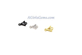 CZ Micro Pave Triangle Connectors-4 Pcs Tiny Triangle Dangle Links, Rose Gold/Gold/Silver/Black Rhodium Plated, linking bezels