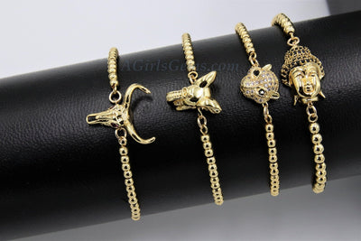 Tiger Head Bracelet - A Girls Gems