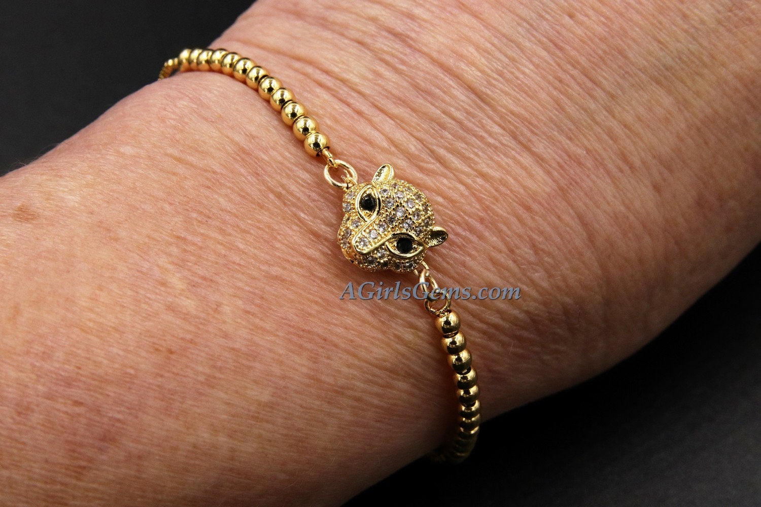 Gold Tiger Head Charm, Reversible Gold Plated Striped Tiger Head AG #3 – A  Girls Gems