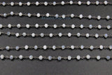 White Rosary Chain, Light Gray Opal Mystic Rosary Chain - A Girls Gems