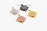 Star Charms, CZ Micro Pave Rose Gold #10, Silver