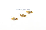 Leaf Charm Connectors, CZ Micro Pave Leaf Earring Charms, 18 K Gold Plated Necklace/Bracelet Charm Connector