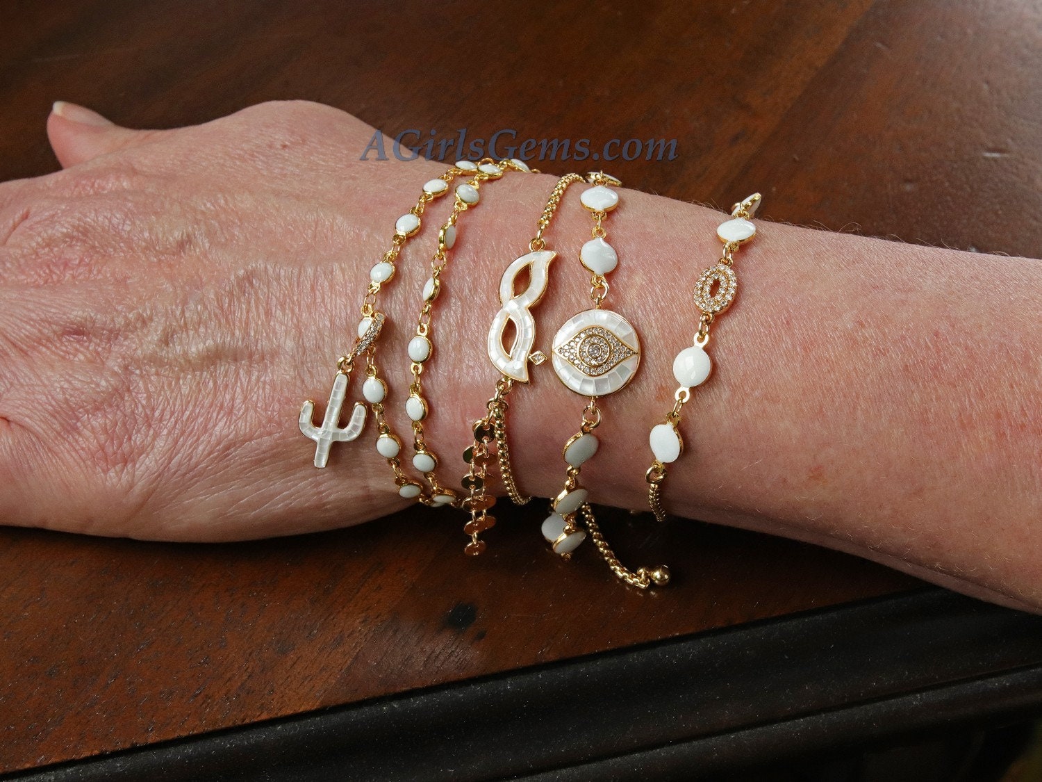 Charm Bracelets For Women Gold Plated Snake Chain Heart Shape Key  Rhinestone Beads Charming Girls Mom Gift | Fruugo NO