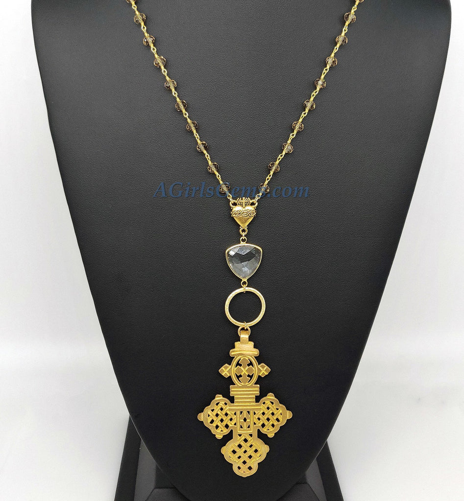 Gold Coptic Cross Necklace – A Girls Gems
