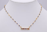 Rainbow Bar Necklace - A Girls Gems