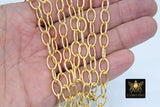 Large Link Chain, 14 mm Rectangle Necklace Chain - CH #275, 22 k Matte Gold plated Bracelet Chunky Oval Cable Chains Soldered Connector
