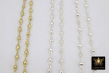 Matte Silver Beaded Rosary Chain, Dainty Round Metal Beaded Satellite CH #229, Boho Soldered Matte Gold Links