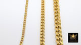 Gold Cuban Curb Chain, 304 Stainless Steel 6 x 5 mm Heavy Flat Miami Diamond Cut Oval Jewelry Chains CH #220, By the Yard