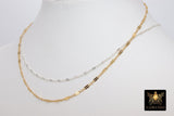 Delicate Necklace, 925 Sterling Silver - 14 Inch/Silver