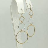 14 k Gold Hoop Dangle Earrings - A Girls Gems