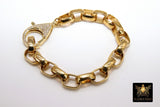 Gold Wrap Bracelet, Chunky Chain Link Bracelet, Gold and Silver Rope, Large Vintage Rolo Chain - A Girls Gems