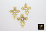 Brass Ethiopian Coptic Cross Jewelry Pendant African Cross Gold Charm Pendants Religious Jewelry Making Supplies - A Girls Gems