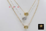 14 K Gold Filled Initial Necklace, 925 Silver Chain Personalized Choker - A Girls Gems