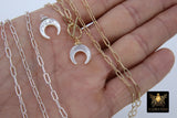 Coin Necklace, 925 Sterling Silver Oval Chain - A Girls Gems