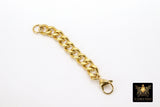 Gold Curb Chain Extenders, Silver Converter for Necklace, Fastening Clasps Bracelets